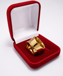 Alianças de Casamento 8mm Banhado a Ouro 18K – Liso Anatômico