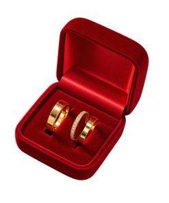 Alianças de Casamento 3mm, Modelo Yani, Moeda Antiga, Banhada a Ouro 18K