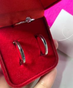 Par De Alianças Prata Em Aço Cirúrgico 2mm Chanfrado