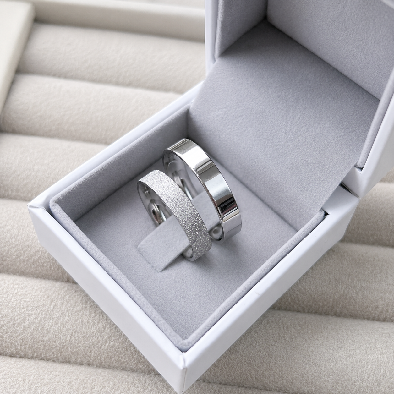 Alianças de Namoro 4mm Diamantado – Modelo Mily