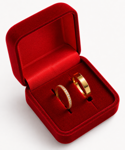 Alianças de Casamento 3mm, Modelo Yani, Moeda Antiga, Banhada a Ouro 18K