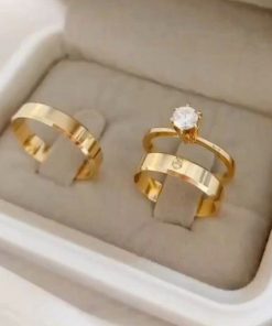Alianças de Casamento 5mm | Moeda Antiga Banhada a Ouro 18K
