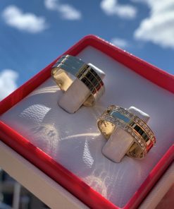 Alianças de Casamento 6mm | Modelo Reto | Anatômico | Moeda Antiga Banhada a Ouro 18K | Feminina com 60 Pedras de Zircônia