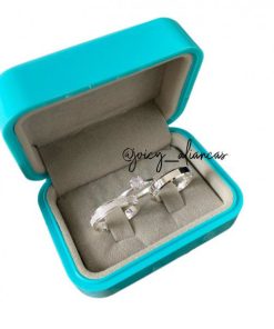 Alianças de Namoro em Prata 950 4mm | Modelo Jordan | Semi Anatômico | Feminina Diamantada com Acabamento Lateral Baixa