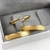 Alianças De Casamento finas Banhado A Ouro 18k 4,5mm Diamantado