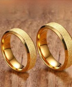 Alianças De Casamento Banhado A Ouro 18k - 6mm  Diamantado Chanfrado