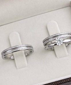 Alianças de Namoro 2mm Diamantado Fino – Modelo Emylia