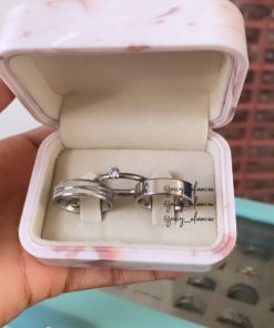 Par De Alianças Prata Em Aço Cirúrgico 6mm Fosco Modelo Lizi