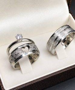 Alianças de Namoro 8mm Clássicas Diamantadas com Coração Vazado
