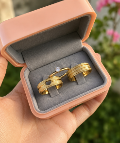 Alianças de Namoro 8mm Diamantado com Coração Vazado