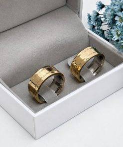 Alianças de Casamento 8mm, Moeda Antiga, Modelo Kiara 02, Anel Opcional