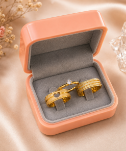 Alianças de Namoro 8mm Diamantado com Coração Vazado