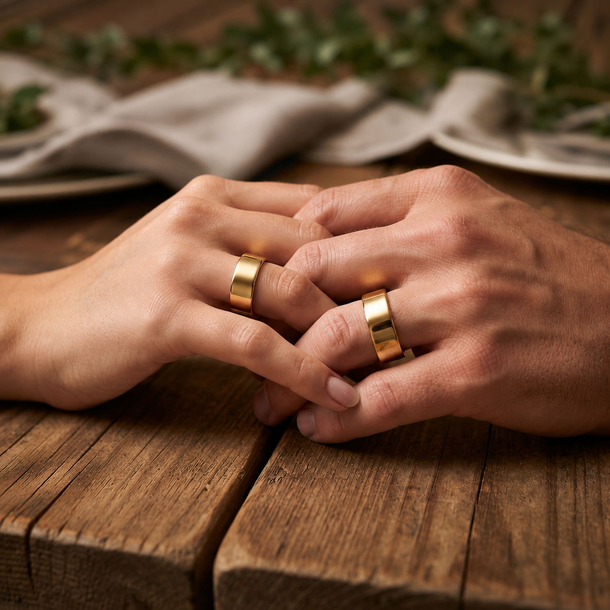 Alianças de Casamento 8mm Banhado a Ouro 18K – Liso Anatômico