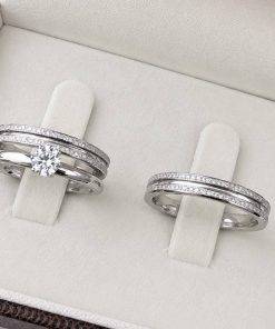 Alianças de Namoro 2mm Diamantado Fino – Modelo Emylia