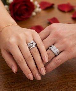 Alianças de Namoro 8mm em Aço Cirúrgico – Modelo Swift