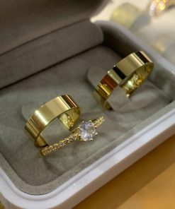 Aliança de Ouro 18K | Modelo Reto Semi-Anatômico 6mm | 8g o Par | Casamento e Noivado