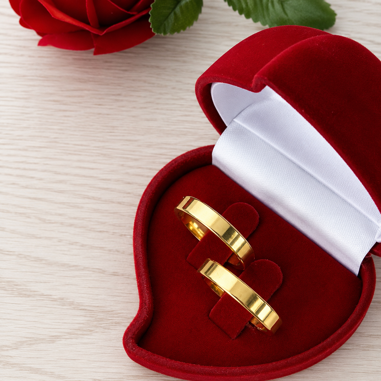 Alianças de Casamento 4mm Banhado a Ouro 18K – Reto Anatômico