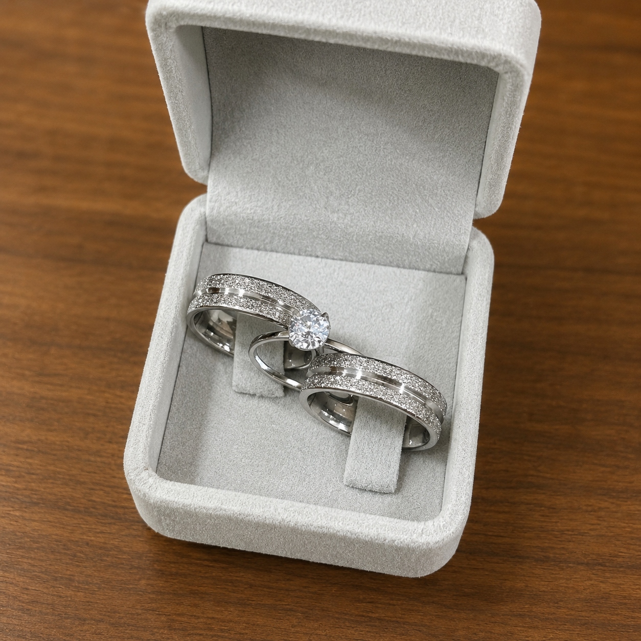 Alianças de Namoro 6mm Diamantado Anatômico com Friso Central