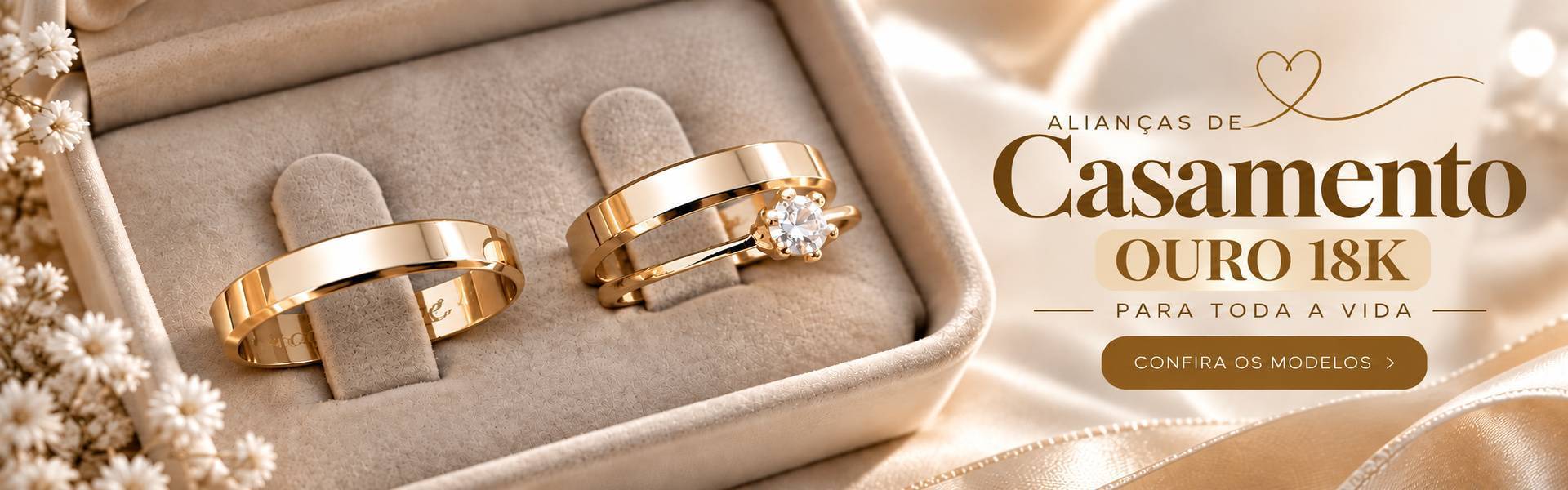 Alianças de Casamento Ouro 18K