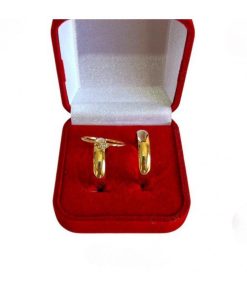 Alianças de Casamento Ouro 10K com Revestimento em Aço 4mm | Modelo Tradicional Redondo Liso Anatômico