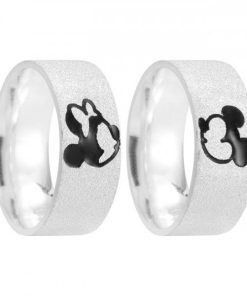 Alianças De Namoro Prata 950 Personalizado 6mm Mod 015